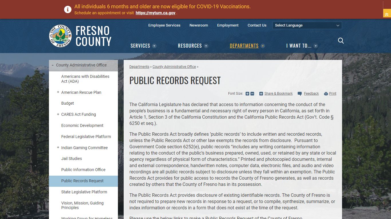 Public Records Request | County of Fresno